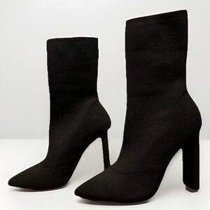 Aldo Women’s Shoes/Heels/Ankle Boots, Size 7 - Black Stretch-Knit/Sock Boots